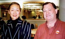 Brian Dennis with Dian Chen at BBC World Service
